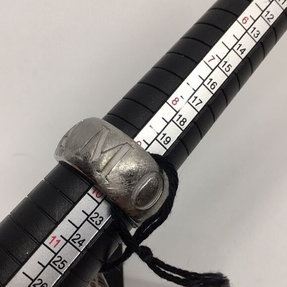 MOOBY AMORE silver tone textured chunky ring Sz 9 1/2 - Picture 16 of 16